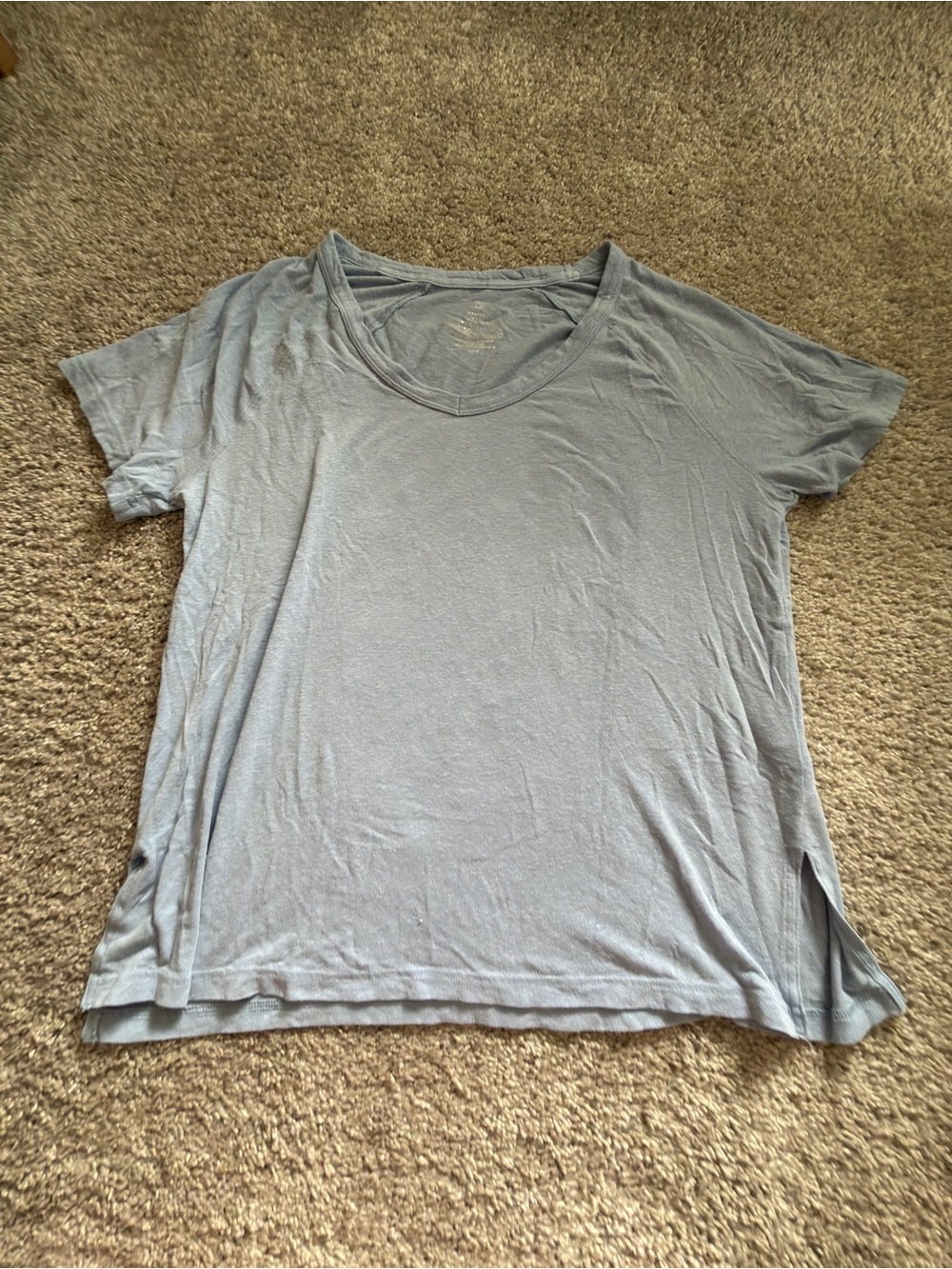 aerie Light Blue V-Neck Short Sleeve Tee